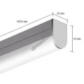 Накладной алюминиевый профиль для светодиодных лент LD profile – 36, 31023